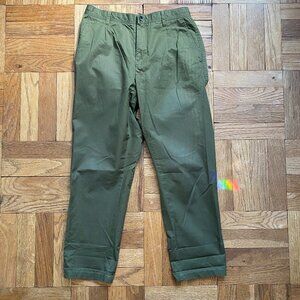 Colony Park Slacks Women's Pleated Cotton Cropped Pants Made in Japan sz 28